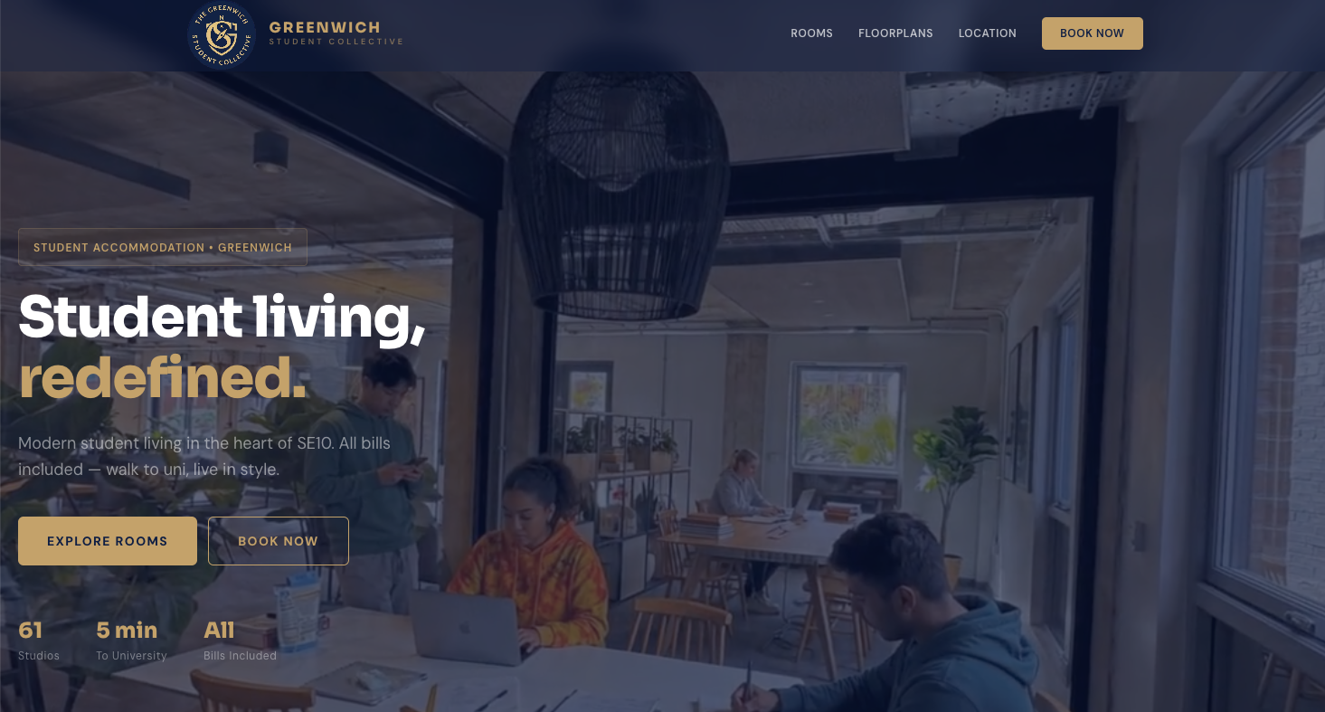 Greenwich Student Collective - Student accommodation website London